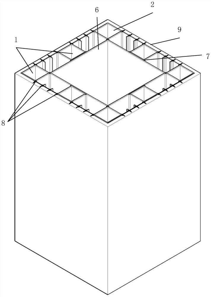 Bidirectional ribbed multi-cavity concrete-filled steel tube pier and framework and construction method thereof