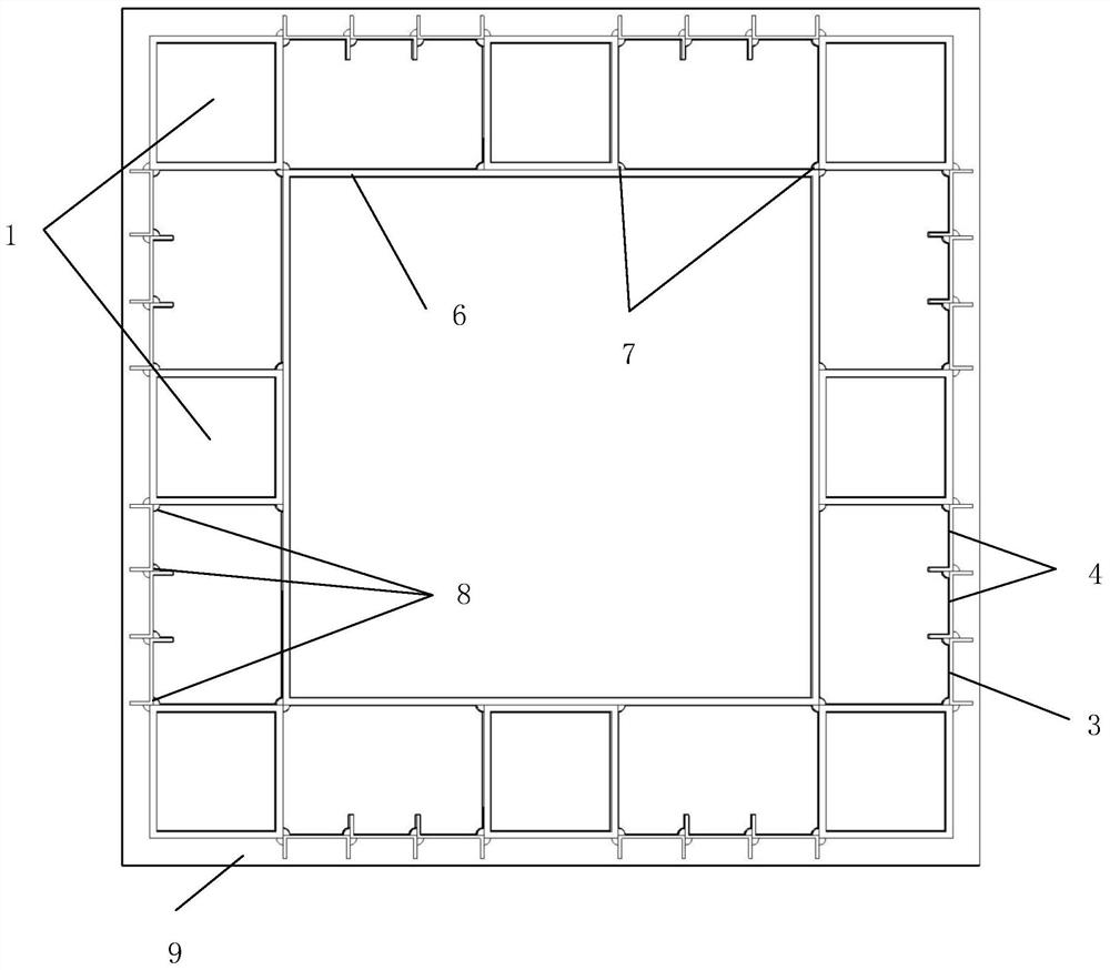 Bidirectional ribbed multi-cavity concrete-filled steel tube pier and framework and construction method thereof