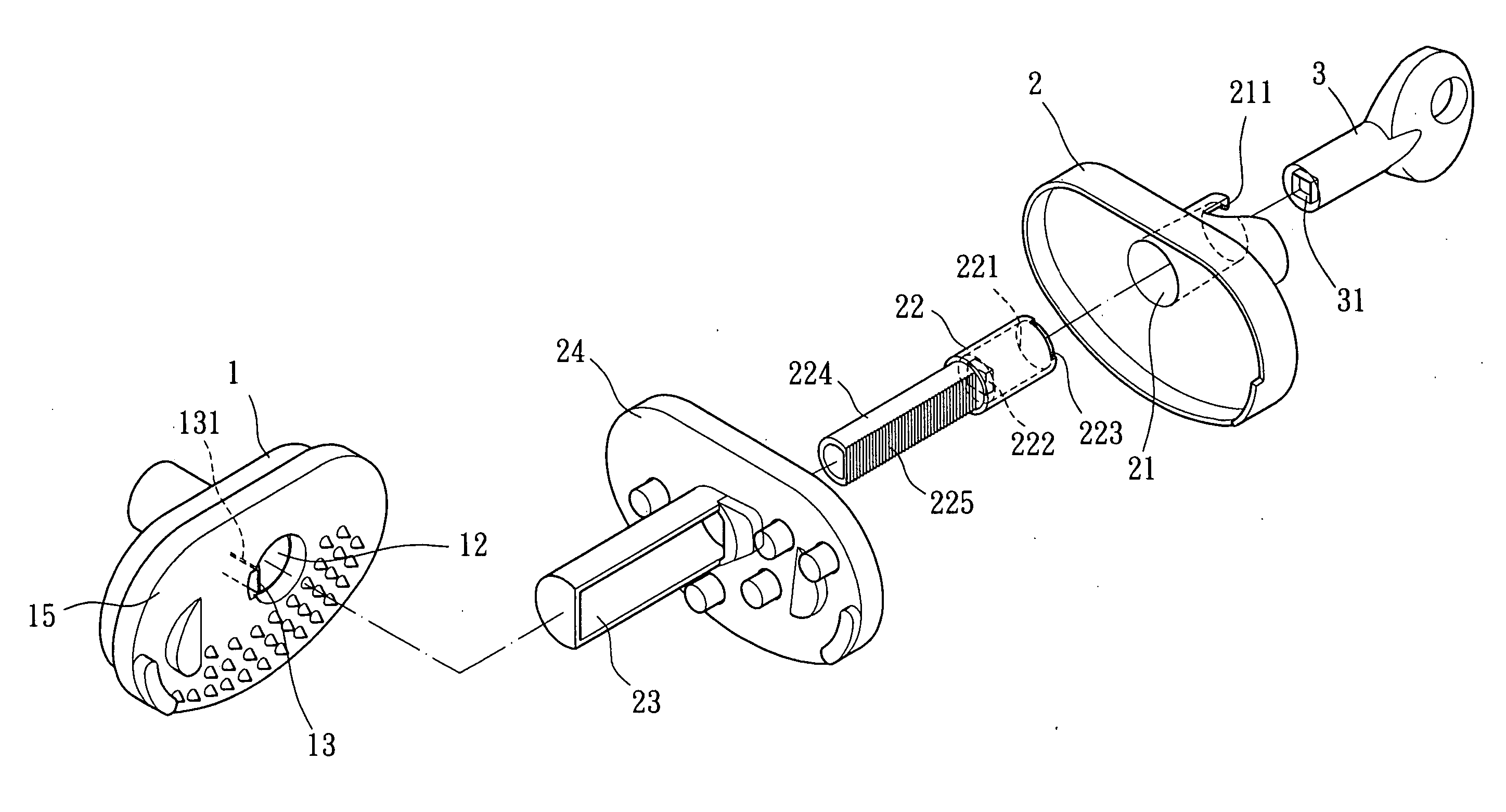 Core structure of a gun trigger lock