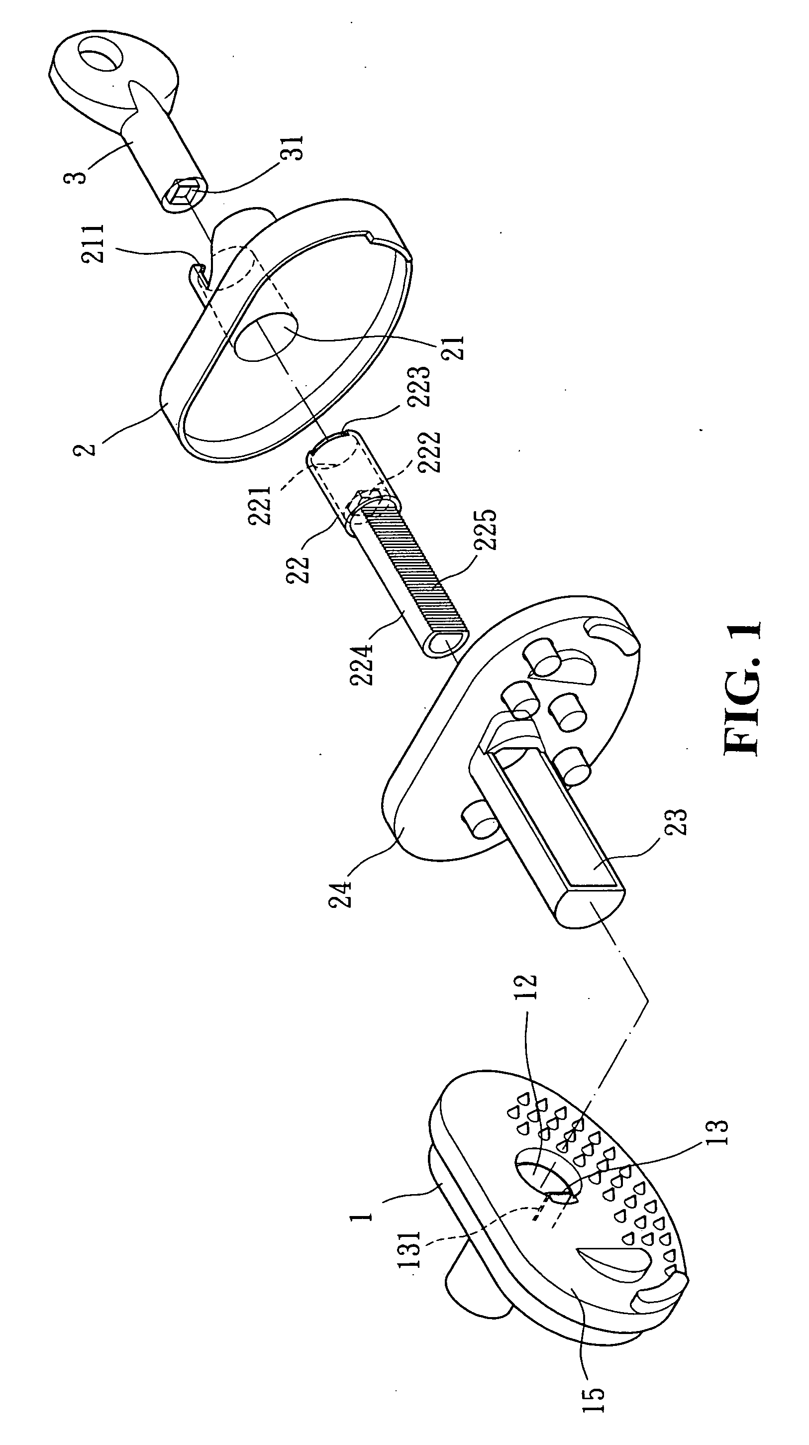 Core structure of a gun trigger lock