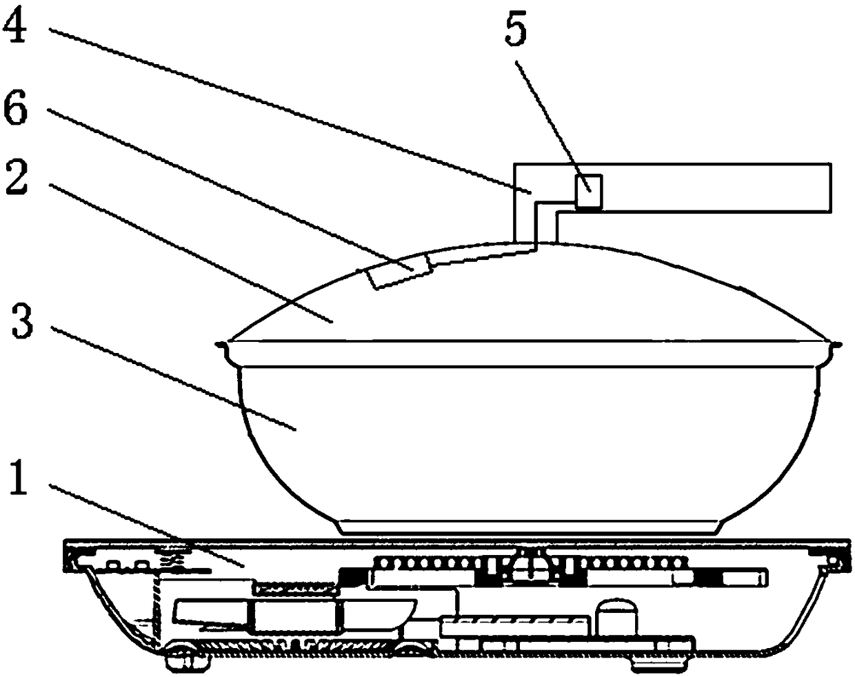 Cookware used on induction cooker, detection method for state of cookware cover, and control method for cookware used on induction cooker