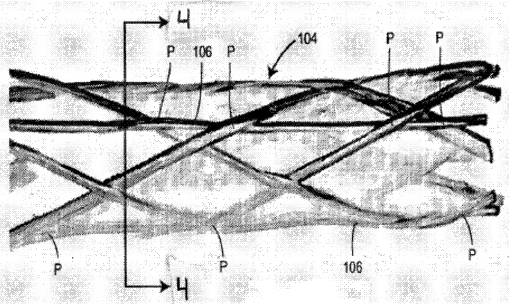 Mesh suture with anti-roping characteristics