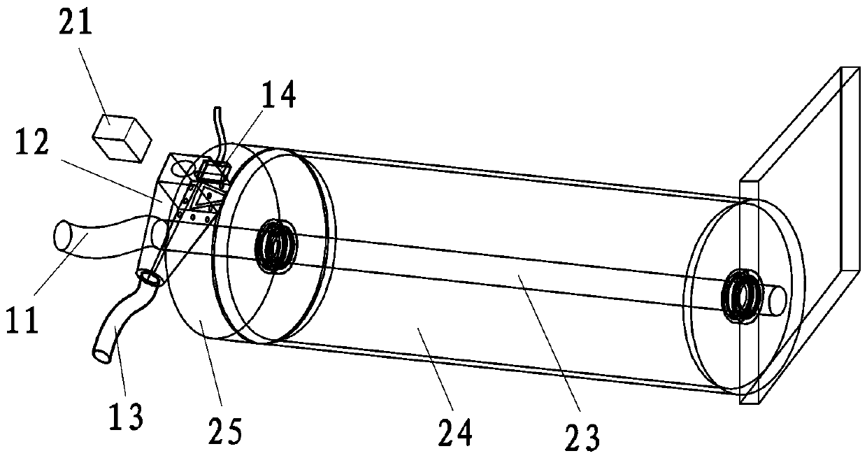 A continuous laser cutting device with dust removal function