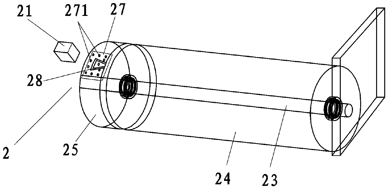 A continuous laser cutting device with dust removal function