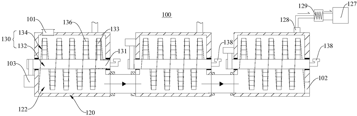 Production device and system for preparing organic fertilizer in large scale