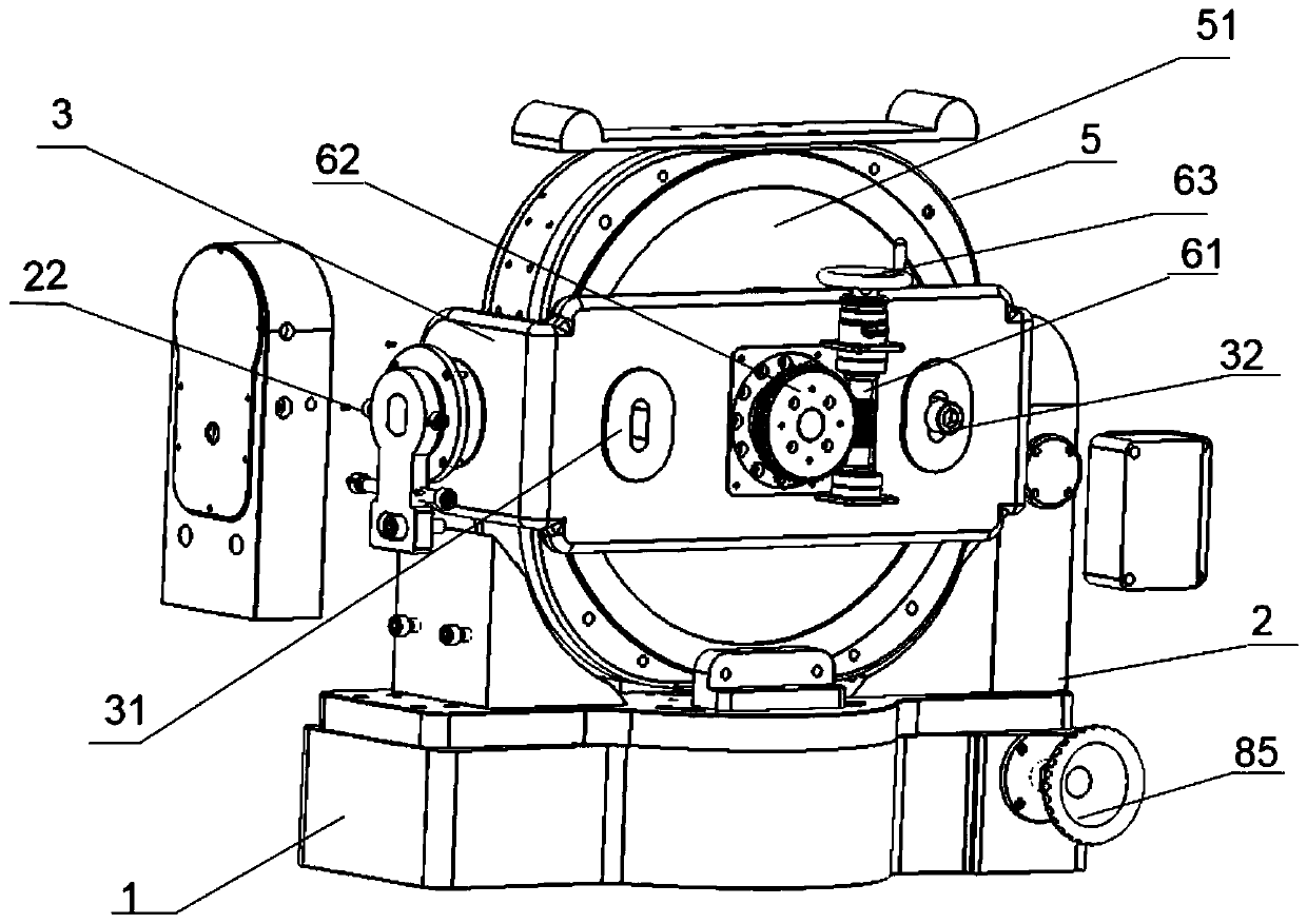 Gravity-eliminating three-dimensional adjusting bracket for off-axis parabolic mirror for schlieren apparatus