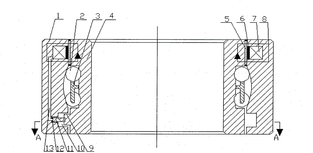 Self-aligning ball bearing for small loads and with integrated variable speed function