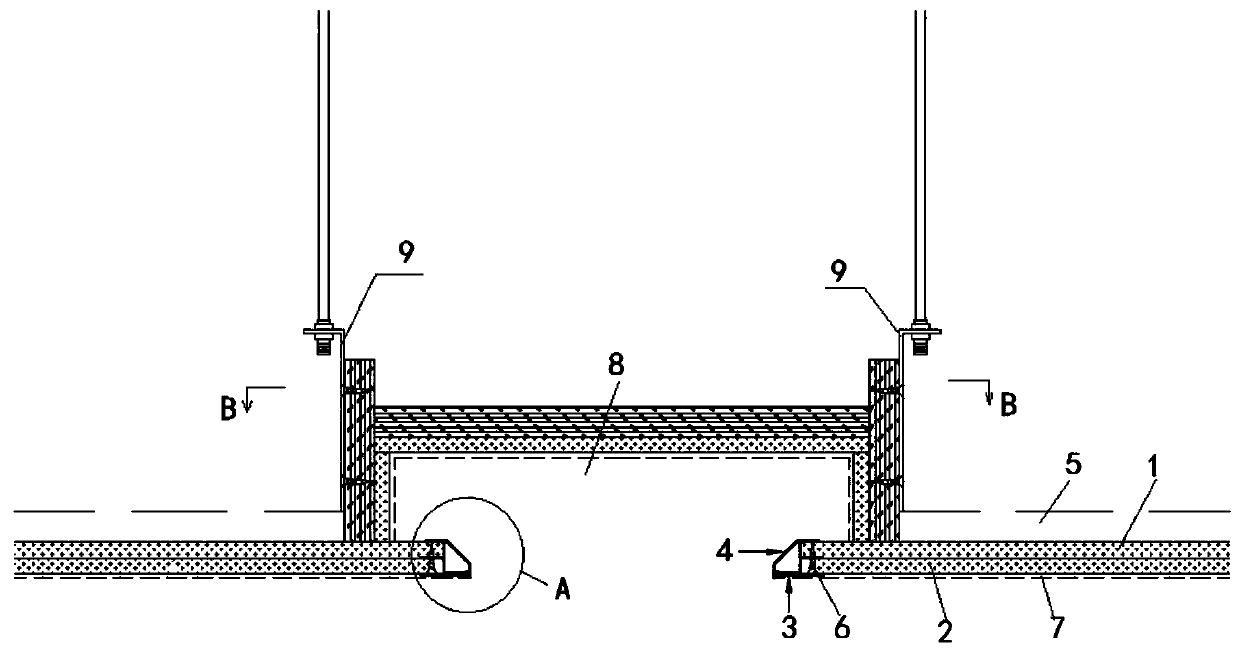 Ceiling lamp trough edge closing structure and ceiling lamp trough applying same