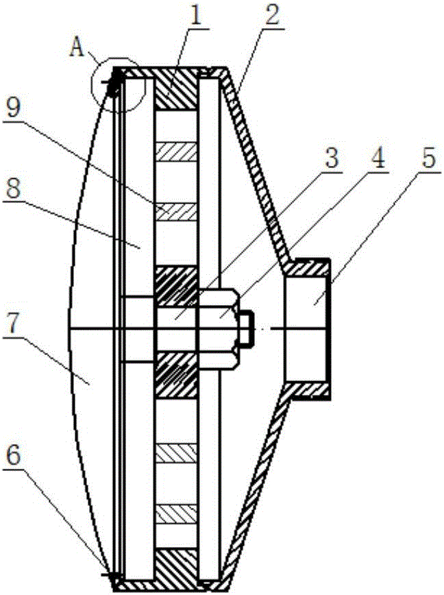 Galvanized steel pipe inner wall blowing head