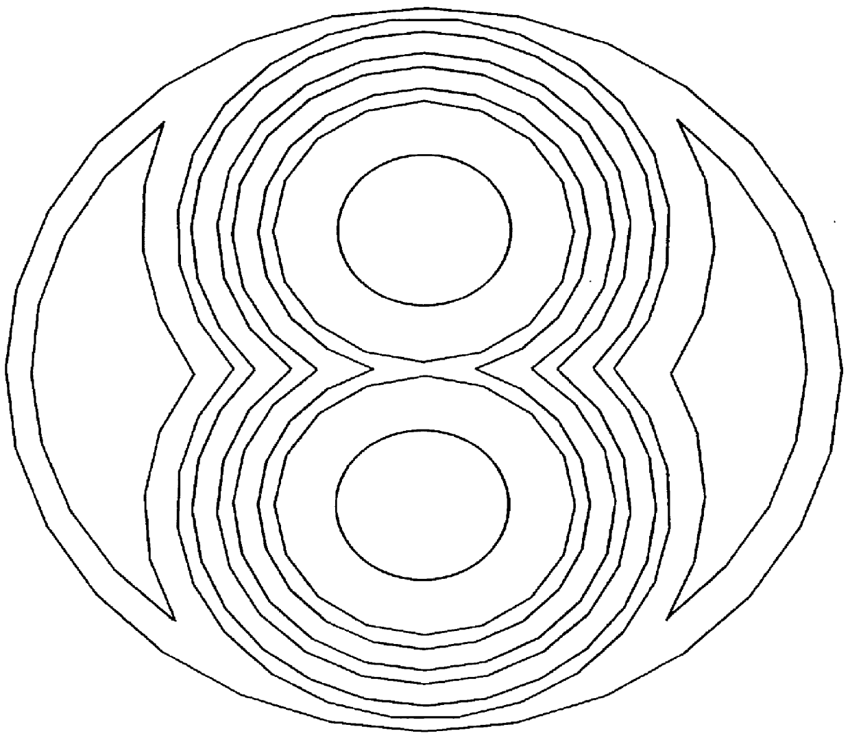 Dual elliptical corrugated feed horn for a receiving antenna