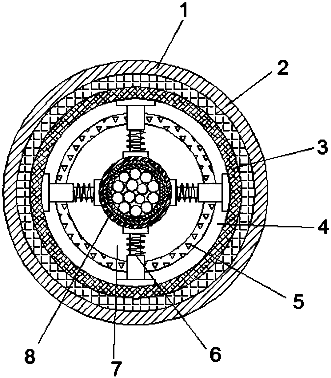 A copper tape shielding control cable