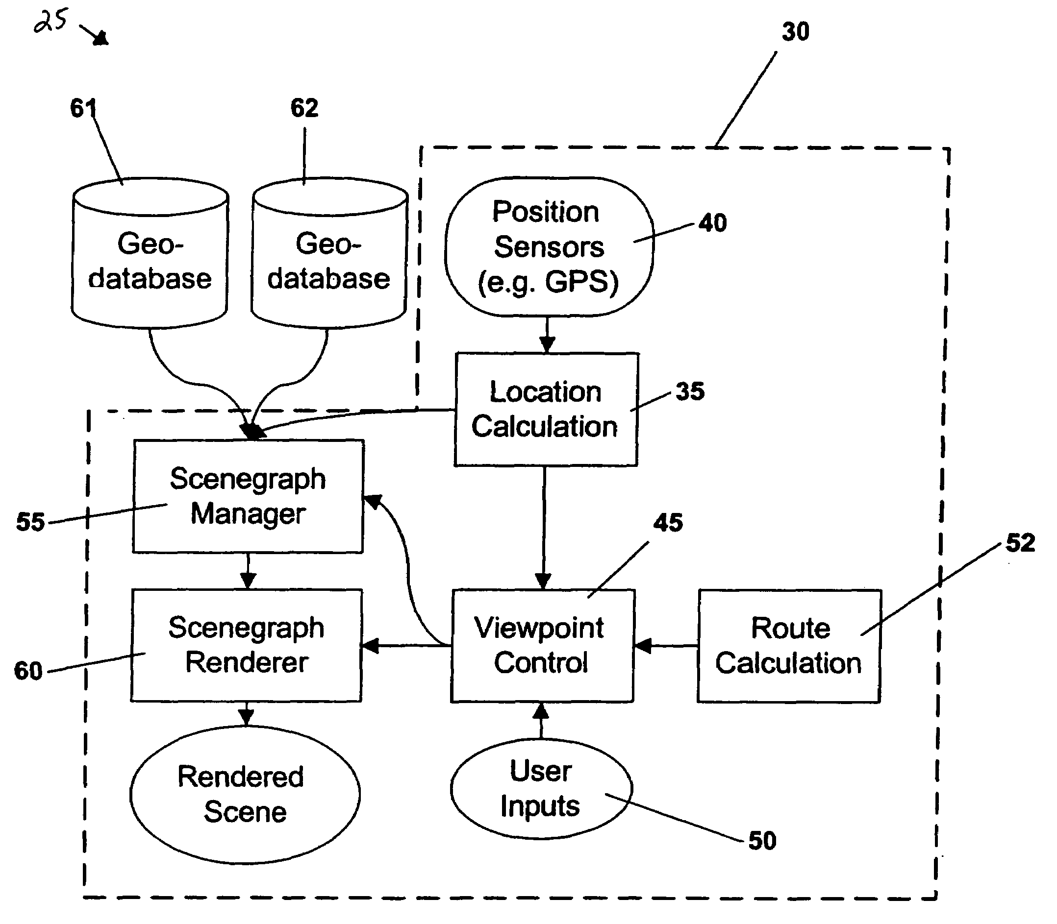 Hierarchical system and method for on-demand loading of data in a navigation system