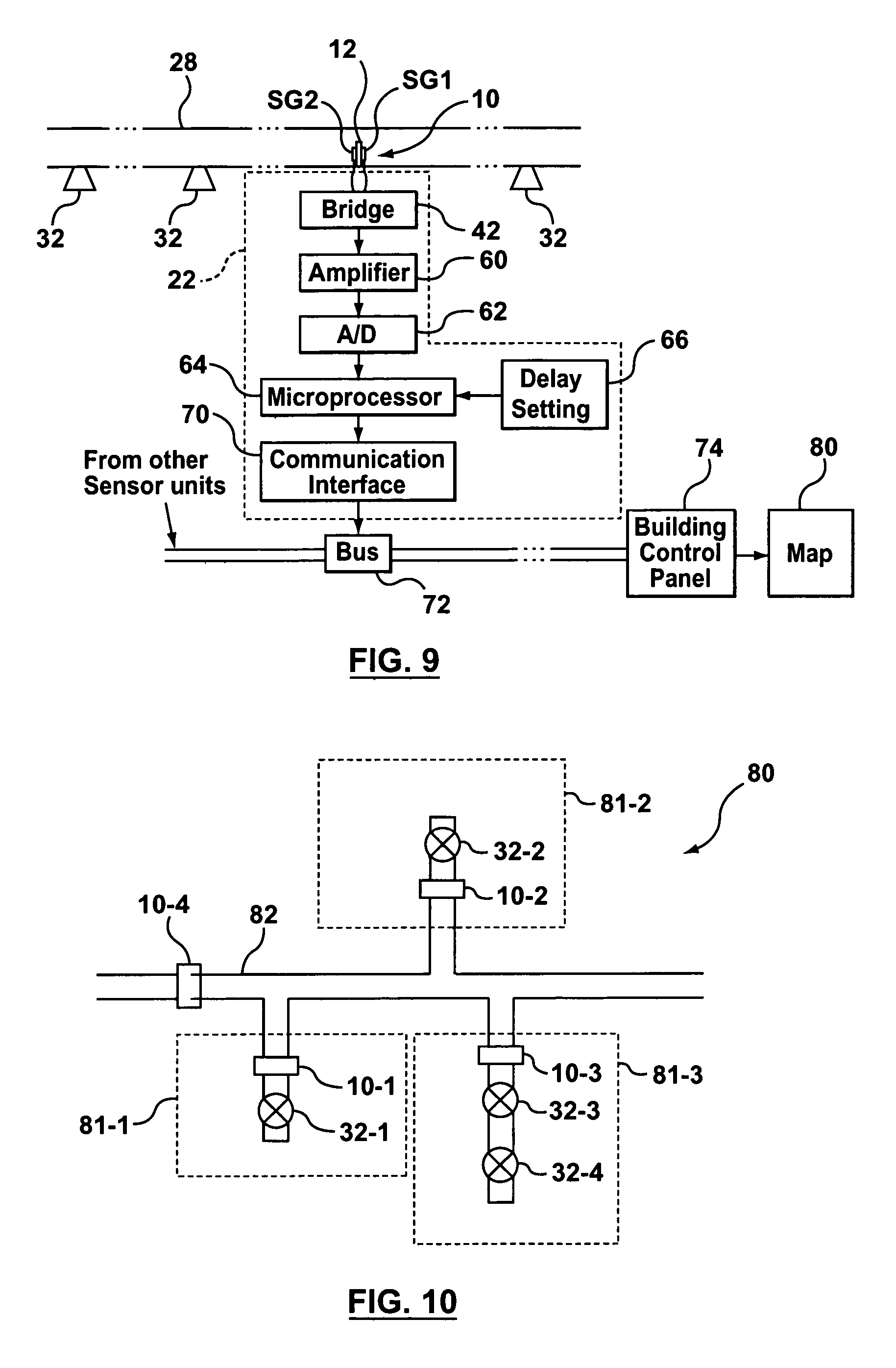 Flow sensor and fire detection system utilizing same