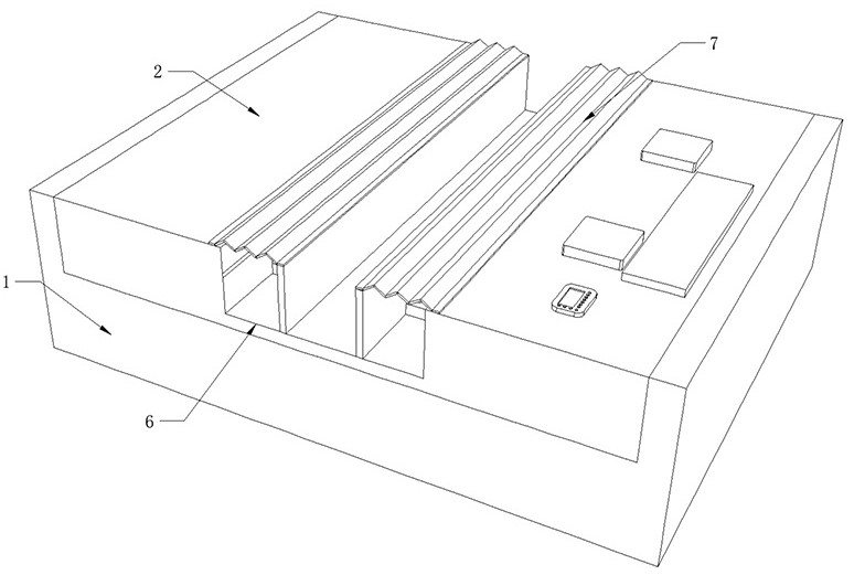 An intelligent anti-tilt correction device and construction method for strip-based brick walls of cultural relic buildings