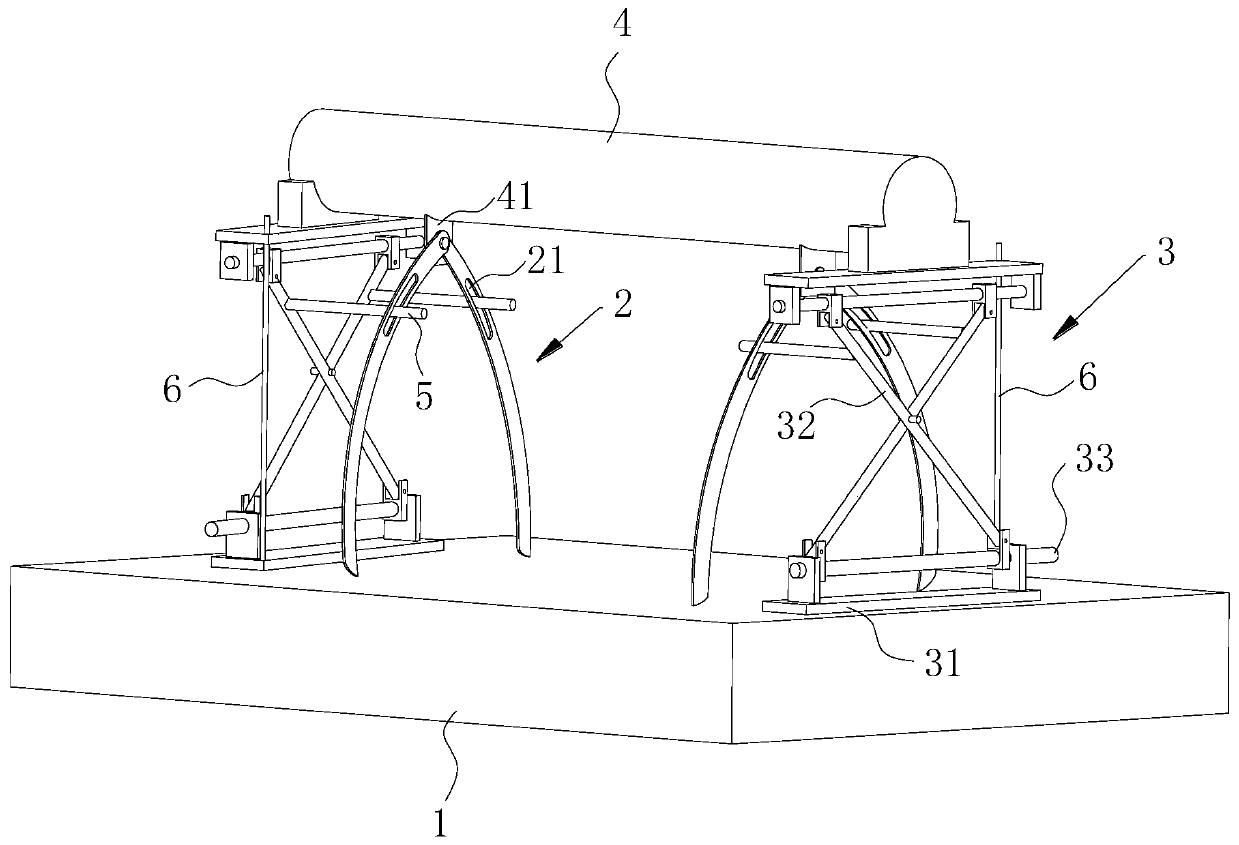 A processing and clamping mechanism for a rotary turning plate boring machine