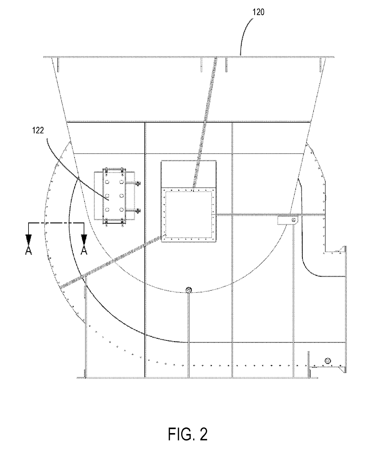 Industrial fan housing assembly with replaceable scroll