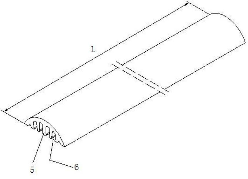 Ground cabling trough for bow-type optical cables