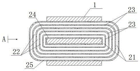 Flat high-voltage transformer and manufacturing method thereof