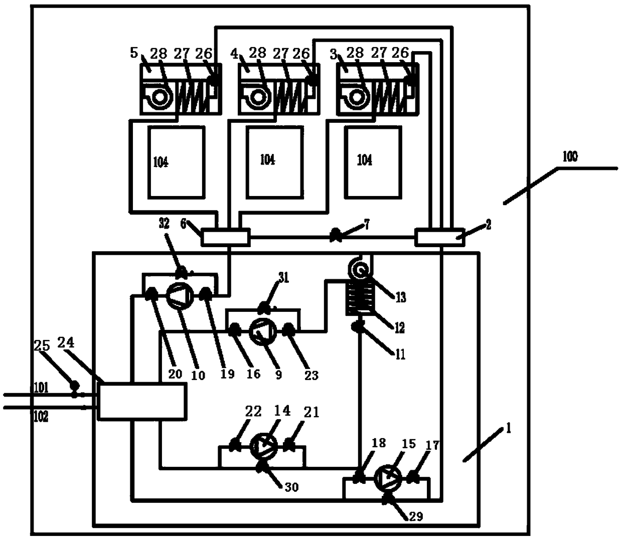 Closed mast internal air-conditioning system for naval ships