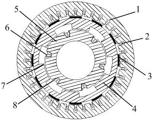 Permanent magnet-magnetic resistance radial magnetic-flux compound double-rotor motor