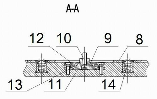 Energy-saving unpowered lower opening type tyre vulcanizing segmented mold