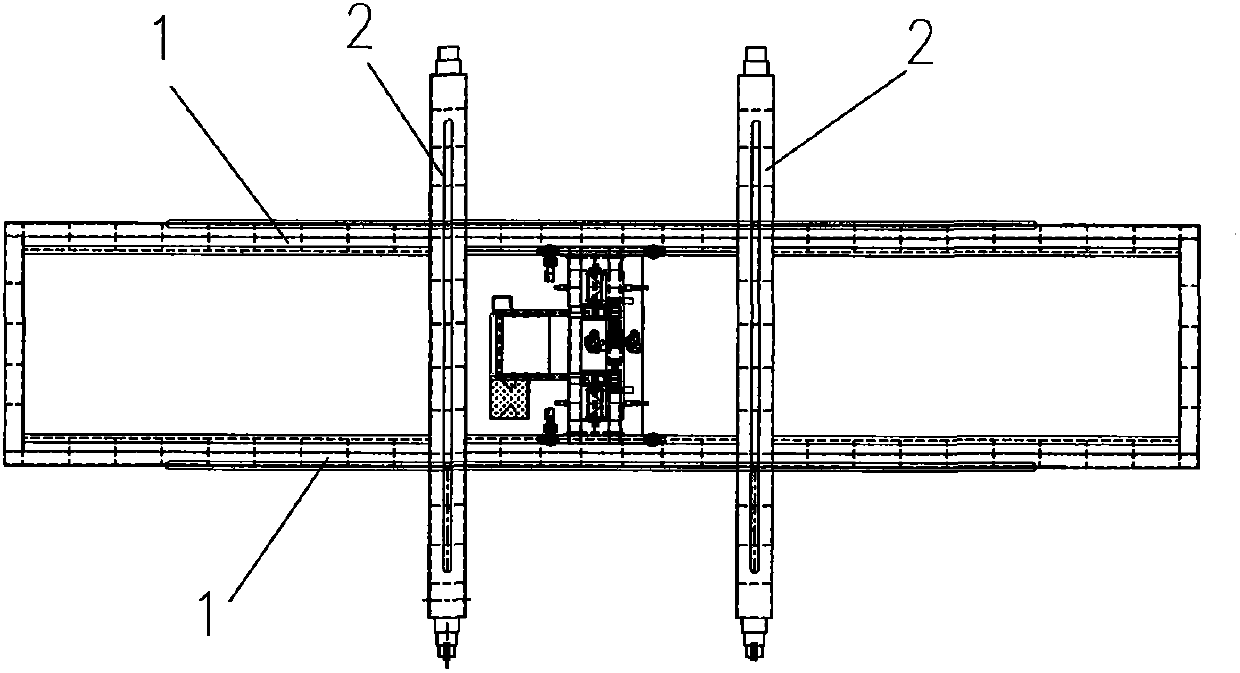 Double-super cantilever type electromagnetic gantry crane with large base distance