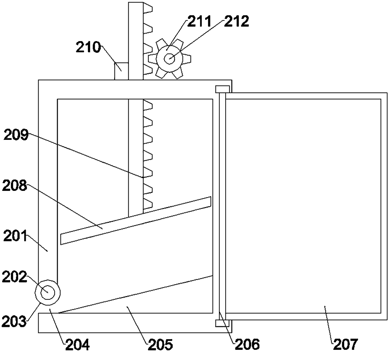 Corrugated paper indenting device for packing box production