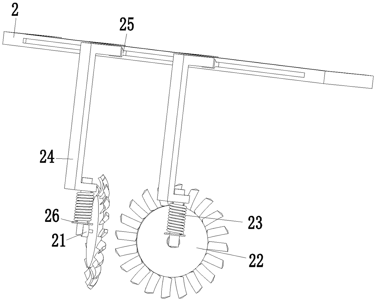 Mulching film laying device for agricultural cultivation and agricultural cultivation mulching film laying method