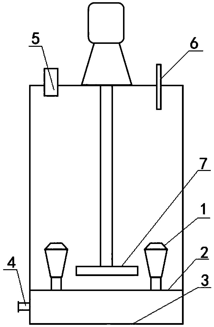 A device for removing fluorine in zinc waste electrolyte