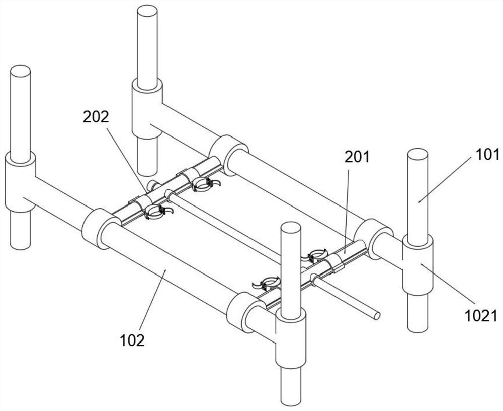 Animal husbandry hoof trimming fixing device based on simultaneous positioning of multiple feet