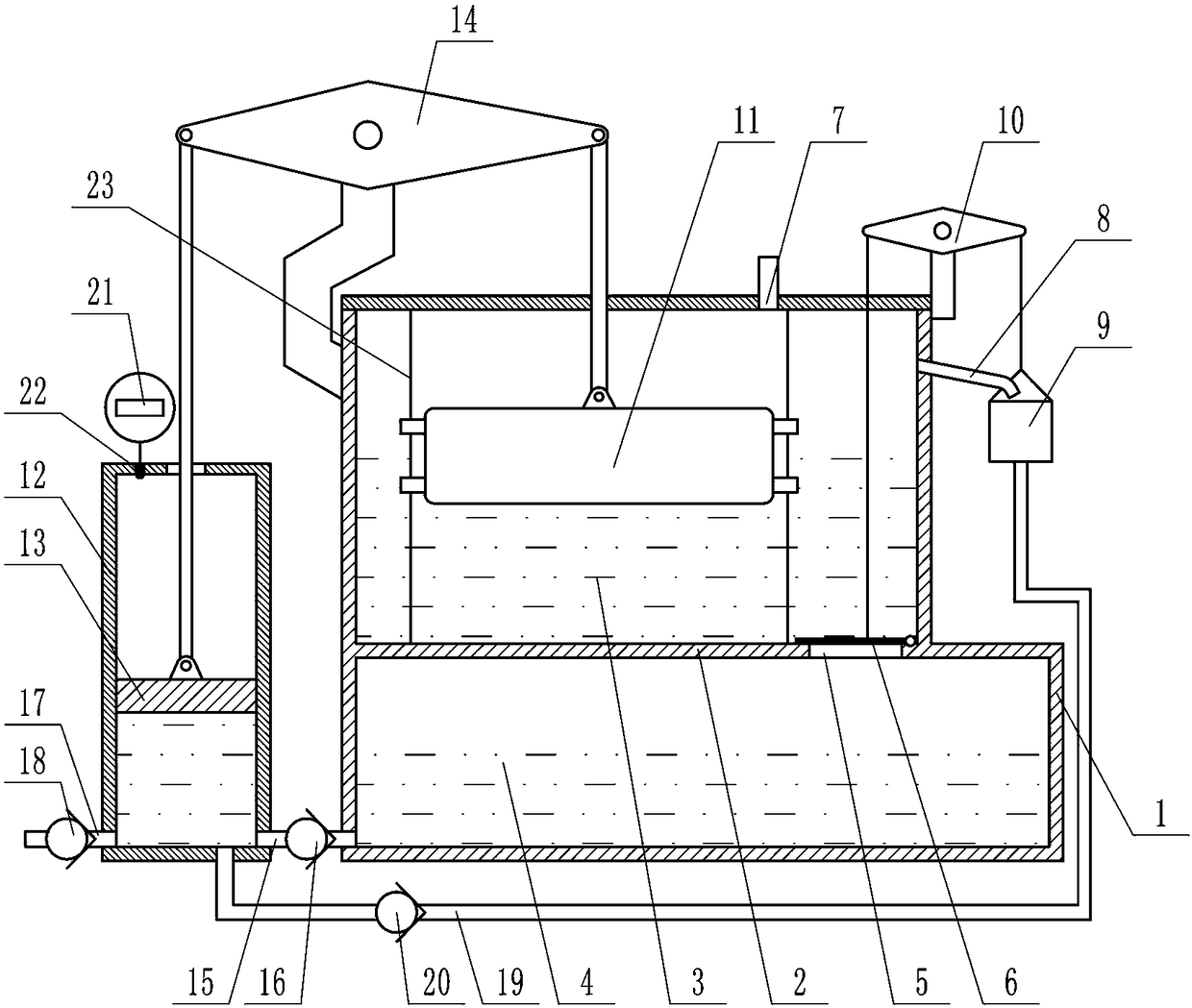 Surgical puncture drainage automatic liquid discharge device