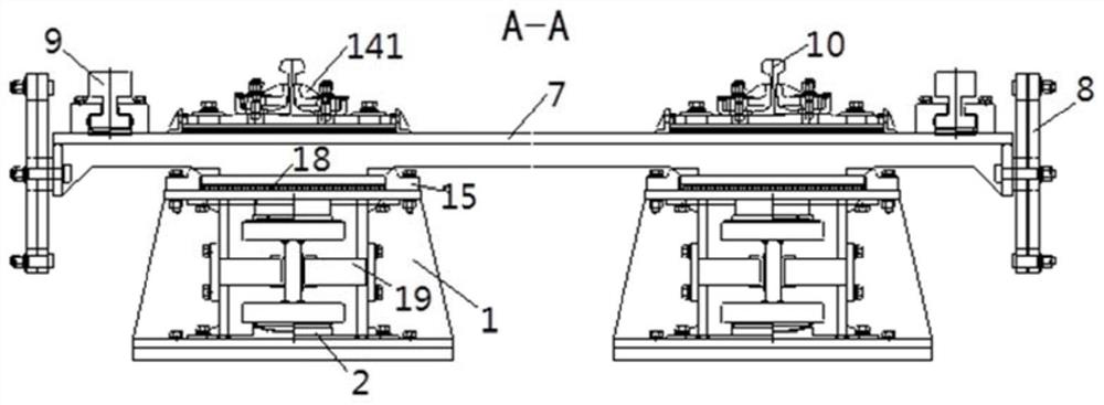 Beam-rail integrated telescopic device of large-span railway steel bridge and design method thereof