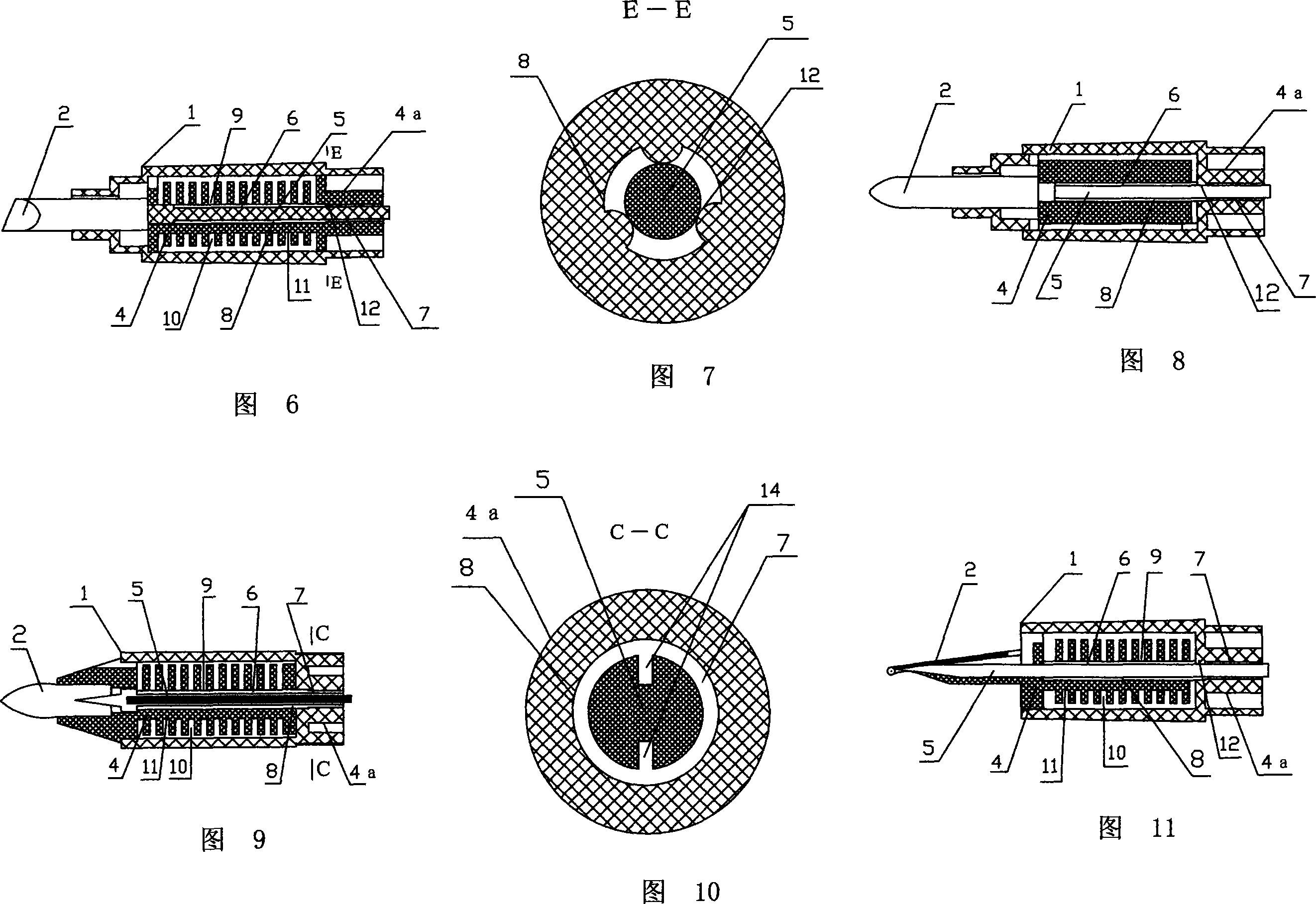 Straight liquid type writing item component and pen with the same