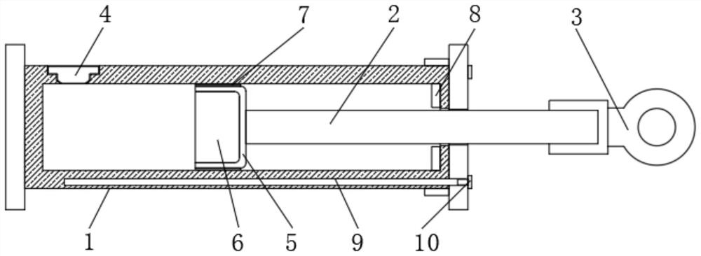 Floating buffer hydraulic oil cylinder for crane