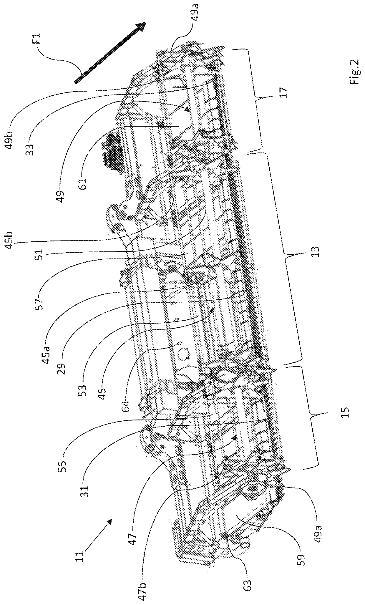 Harvesting header for a grain harvesting machine