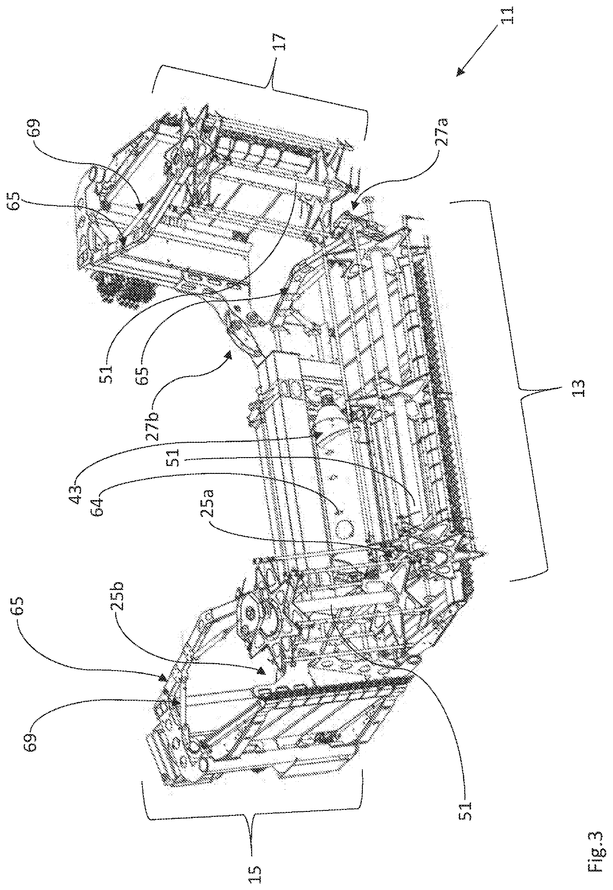 Harvesting header for a grain harvesting machine