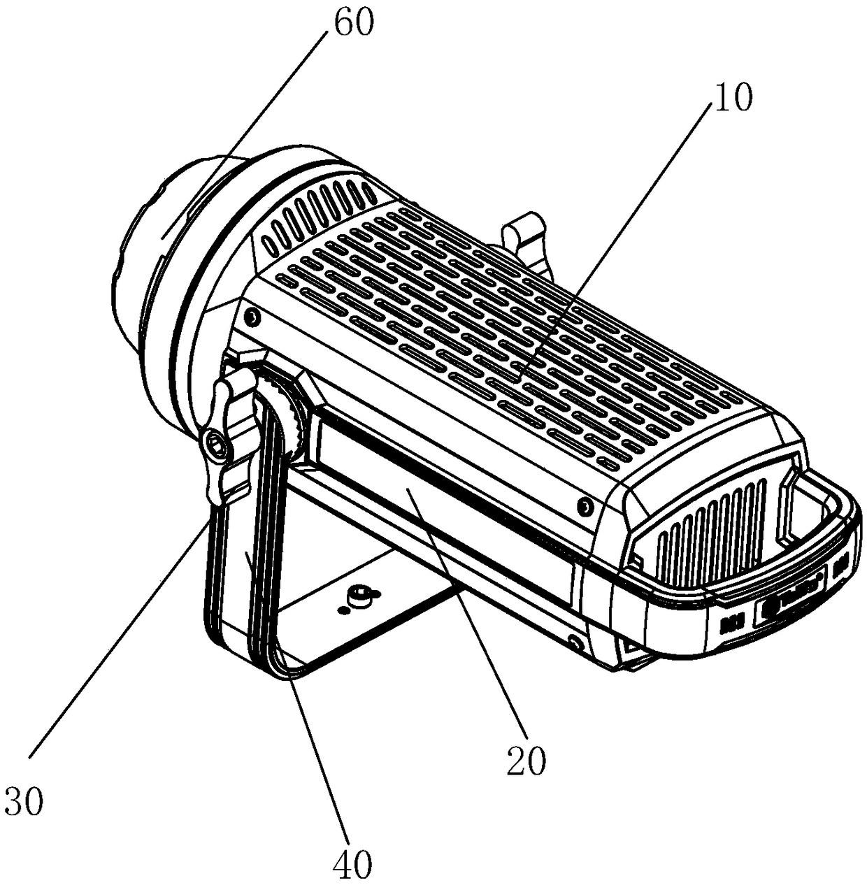 Angle-adjustable light supplementing lamp and angle regulation method