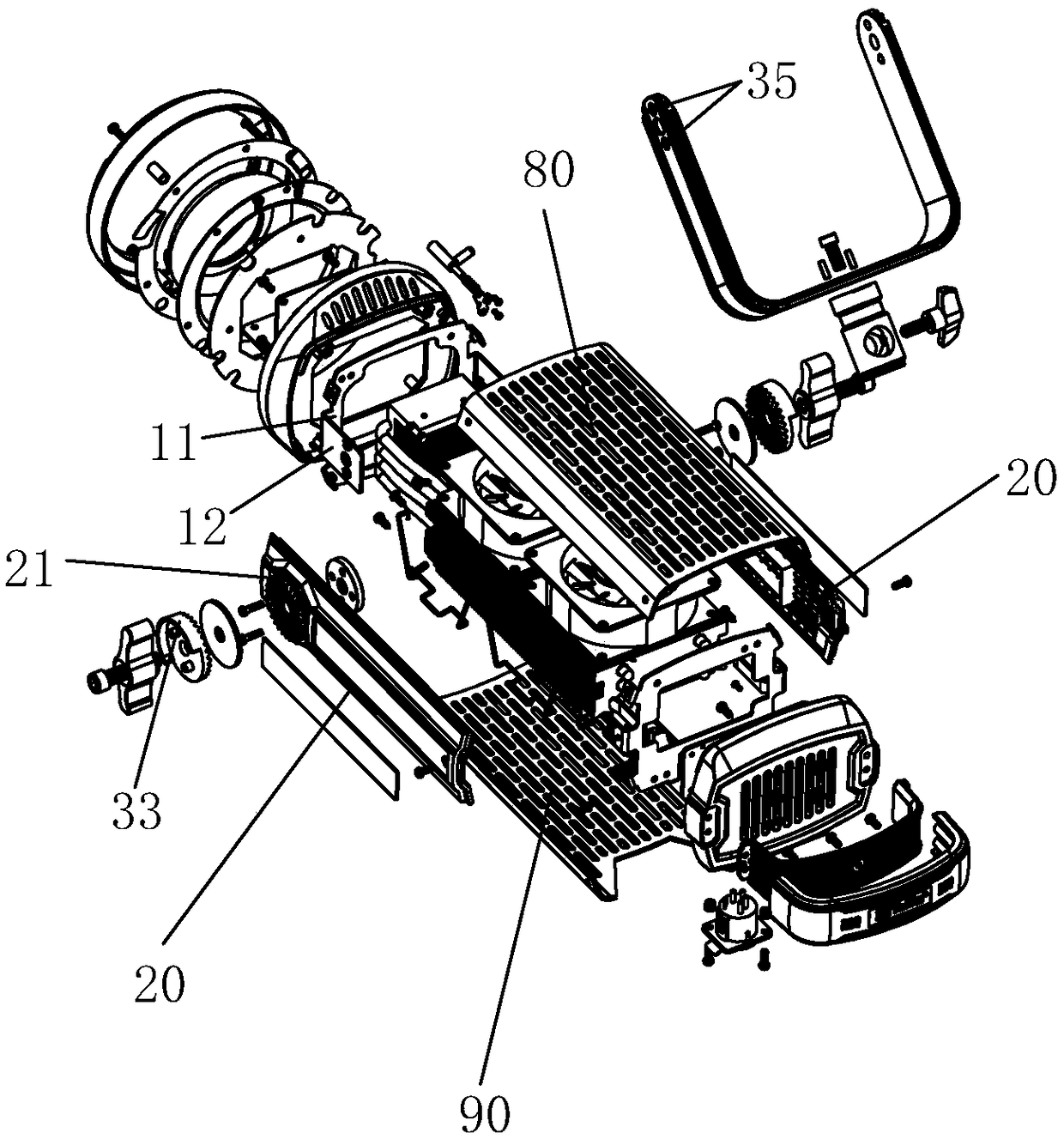 Angle-adjustable light supplementing lamp and angle regulation method