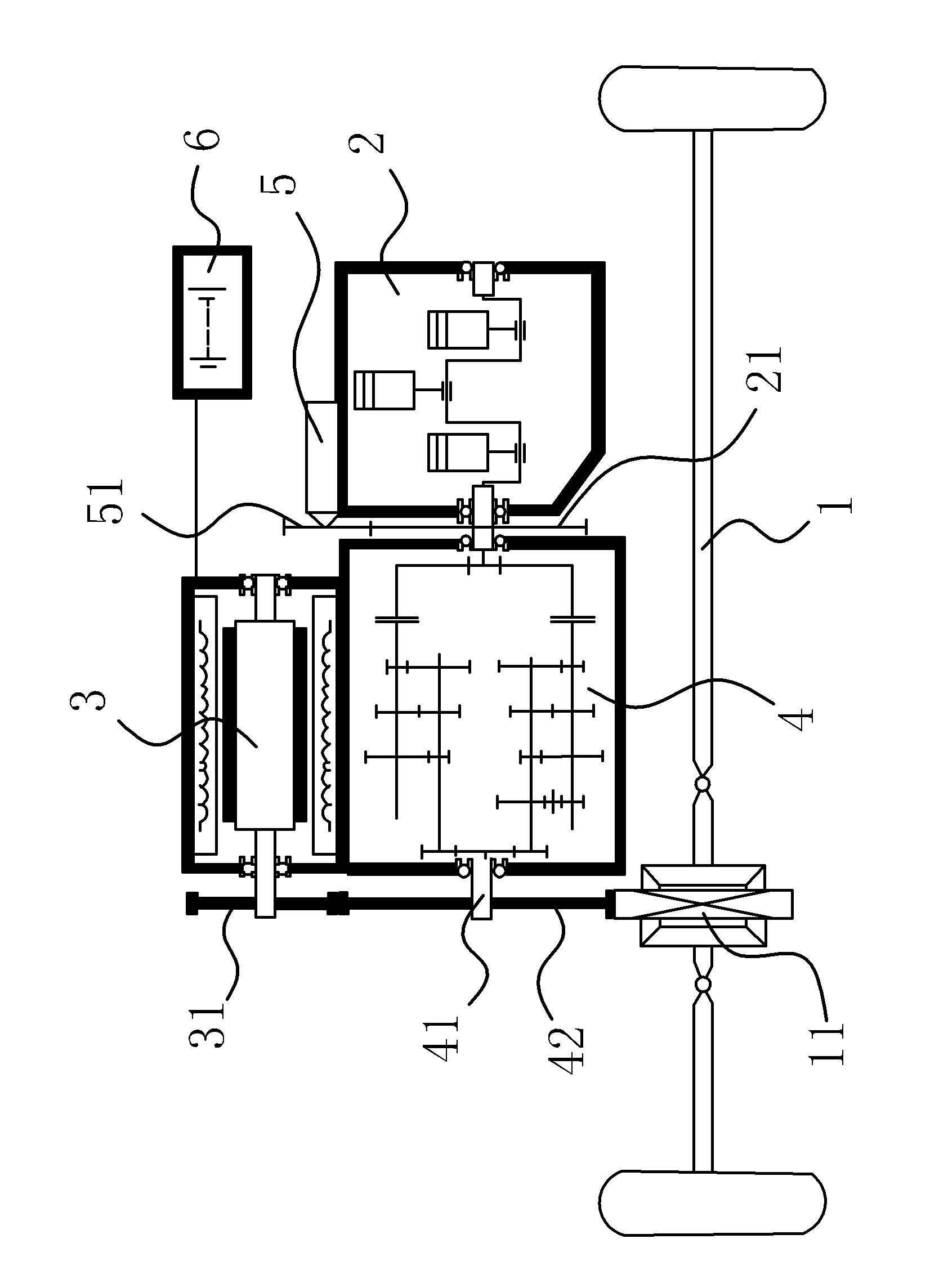 Automobile hybrid drive system