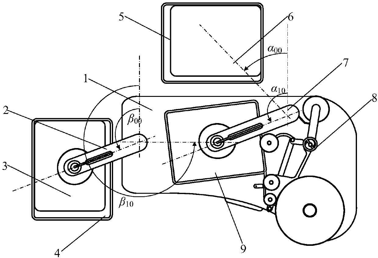 Feeding arm swing arm control system of plate-shaped workpiece edge covering device