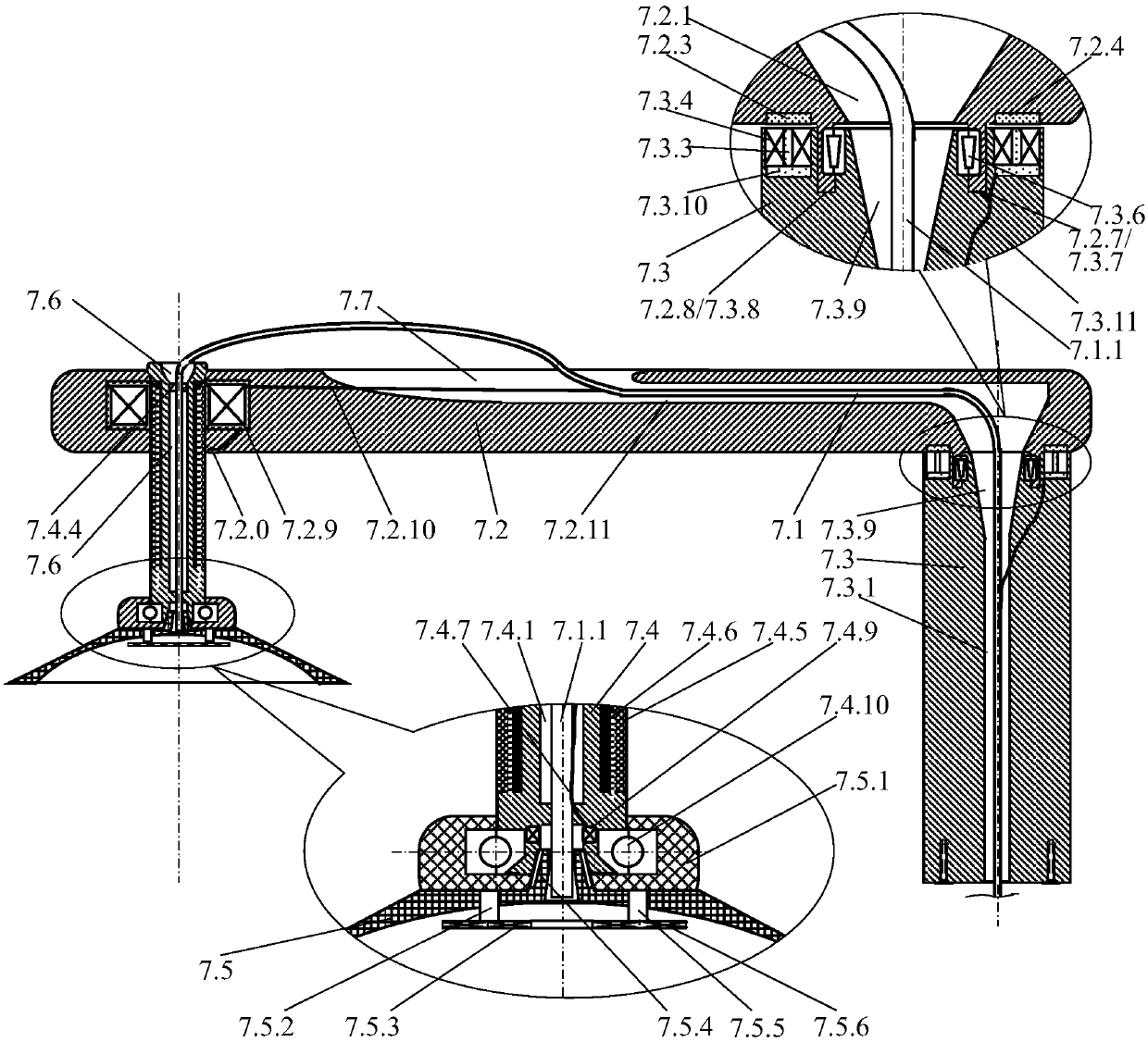 Feeding arm swing arm control system of plate-shaped workpiece edge covering device