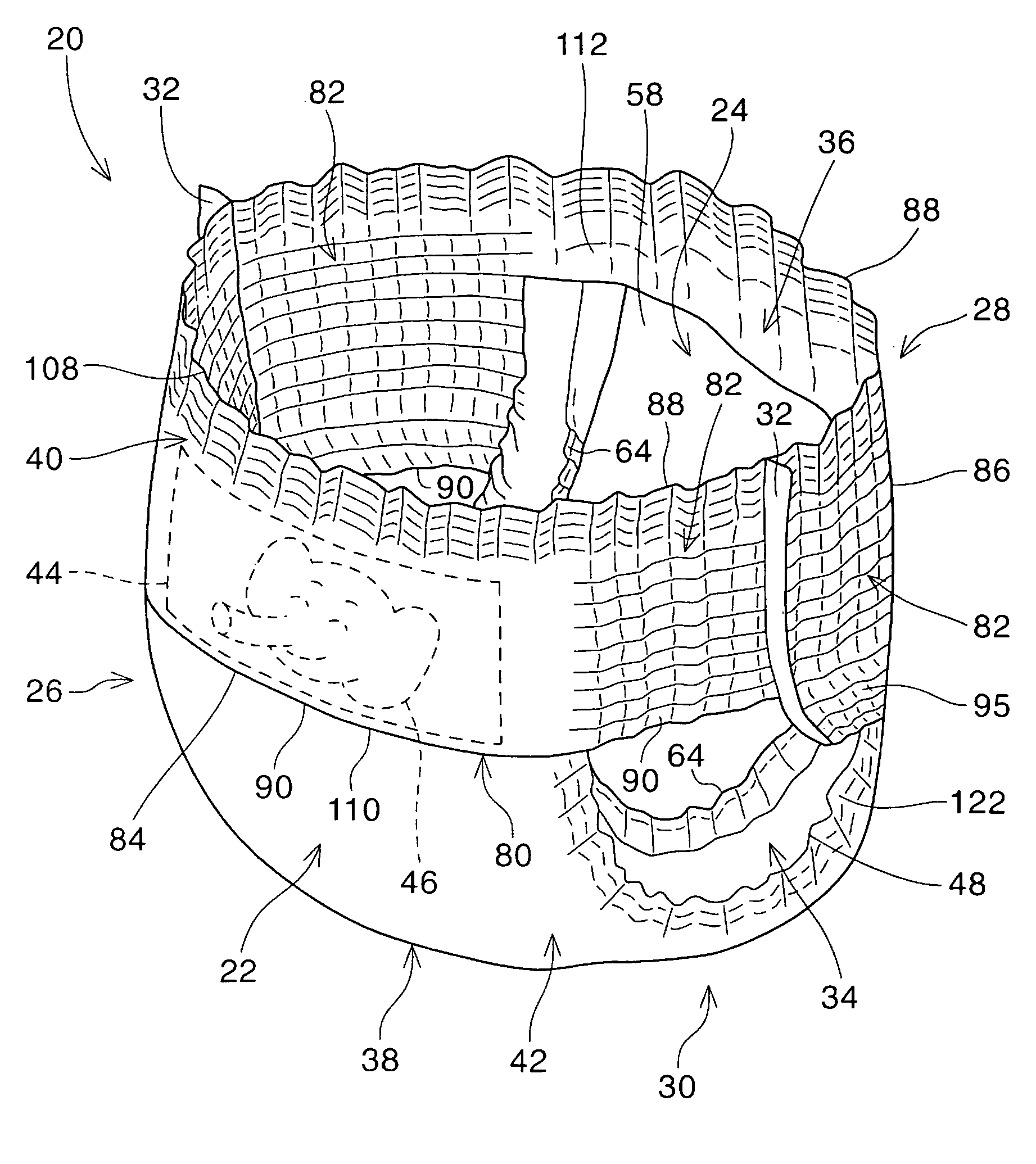 Disposable pull-on garment