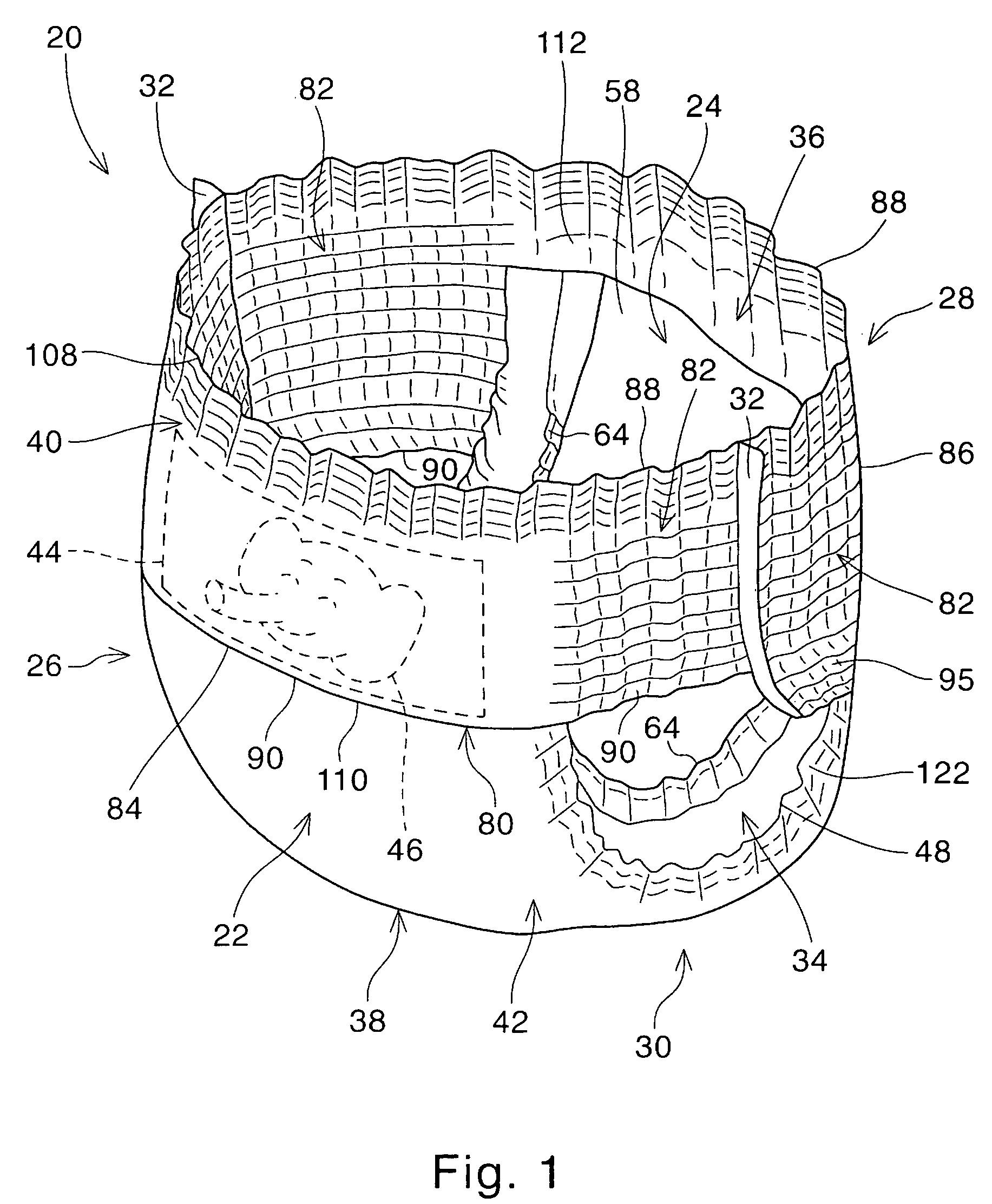 Disposable pull-on garment