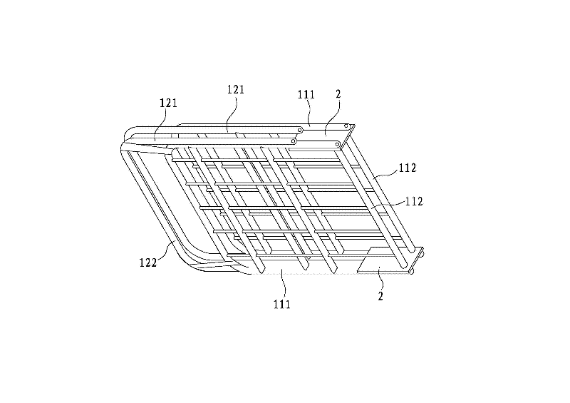 A folding bed frame