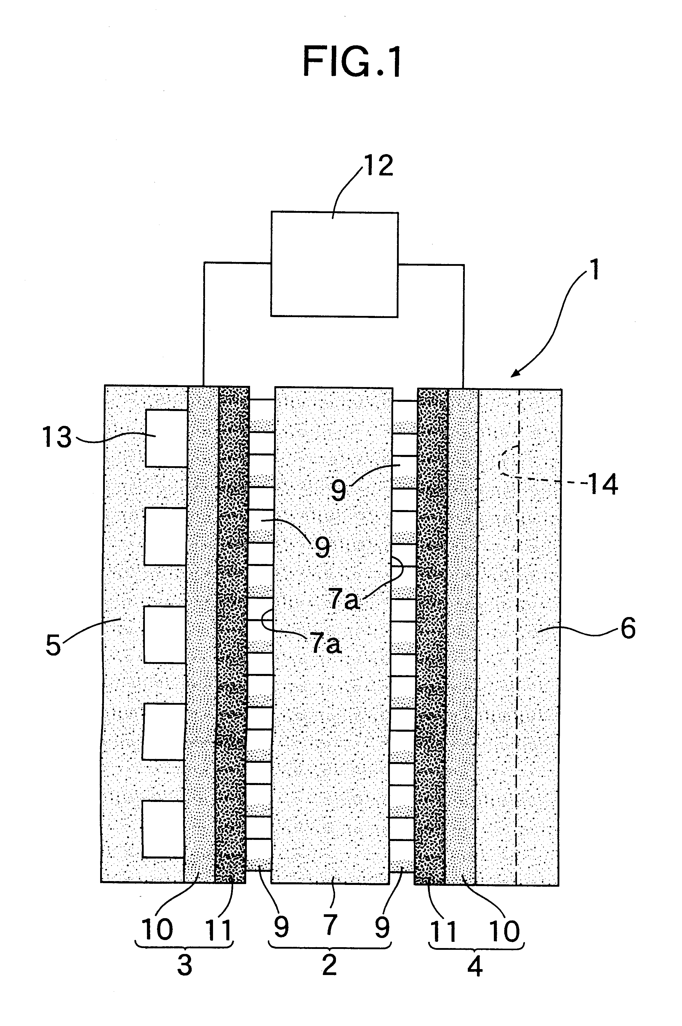 Active solid polymer electrolyte membrane in solid polymer type fuel cell and process for the production thereof