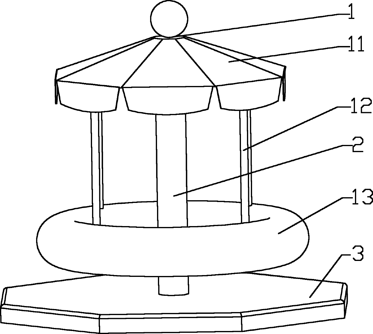 Rotary elastic seat playing tool