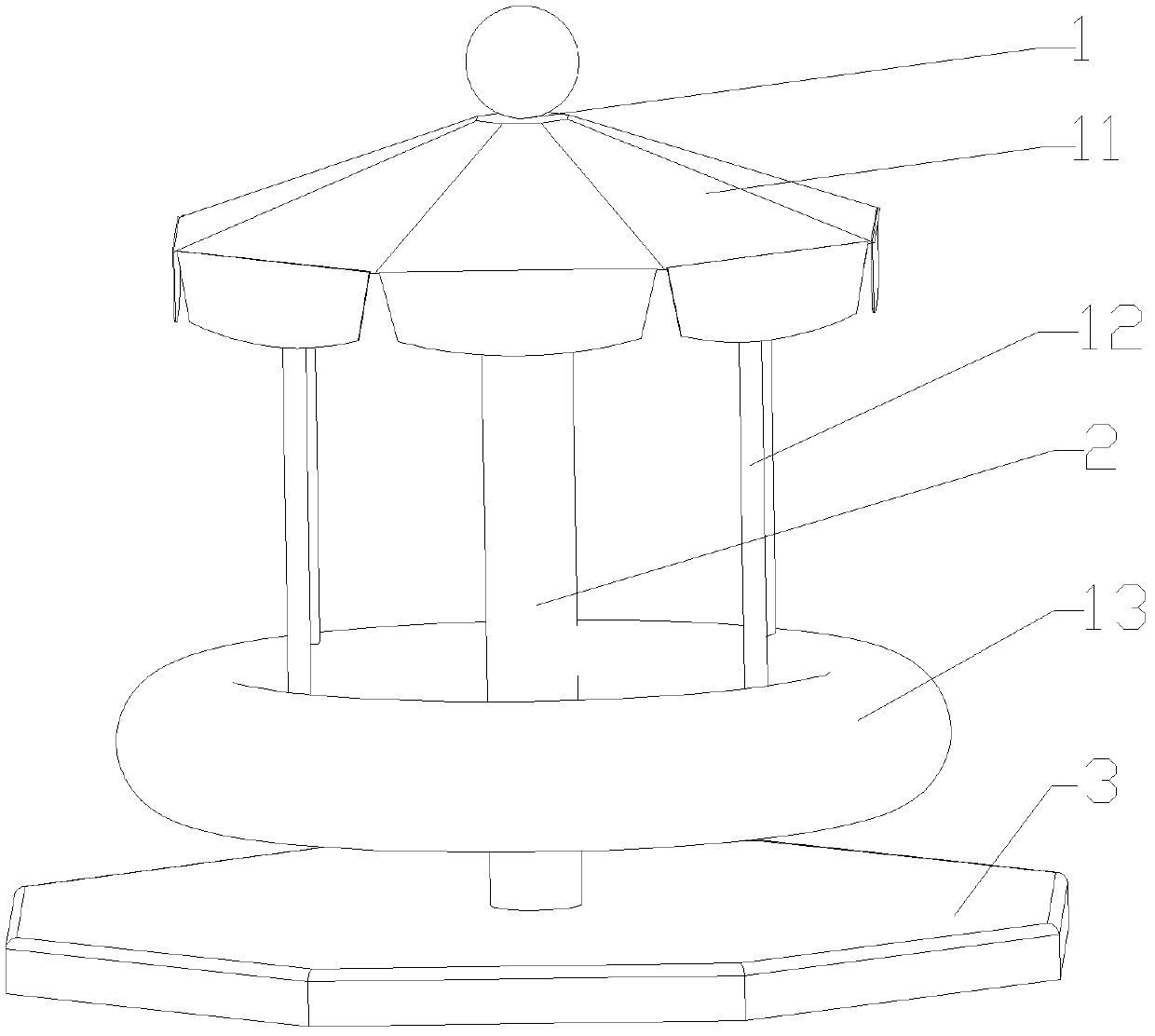 Rotary elastic seat playing tool