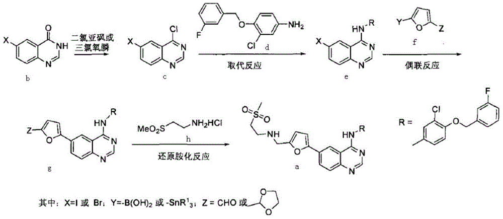 Lapatinib preparation method