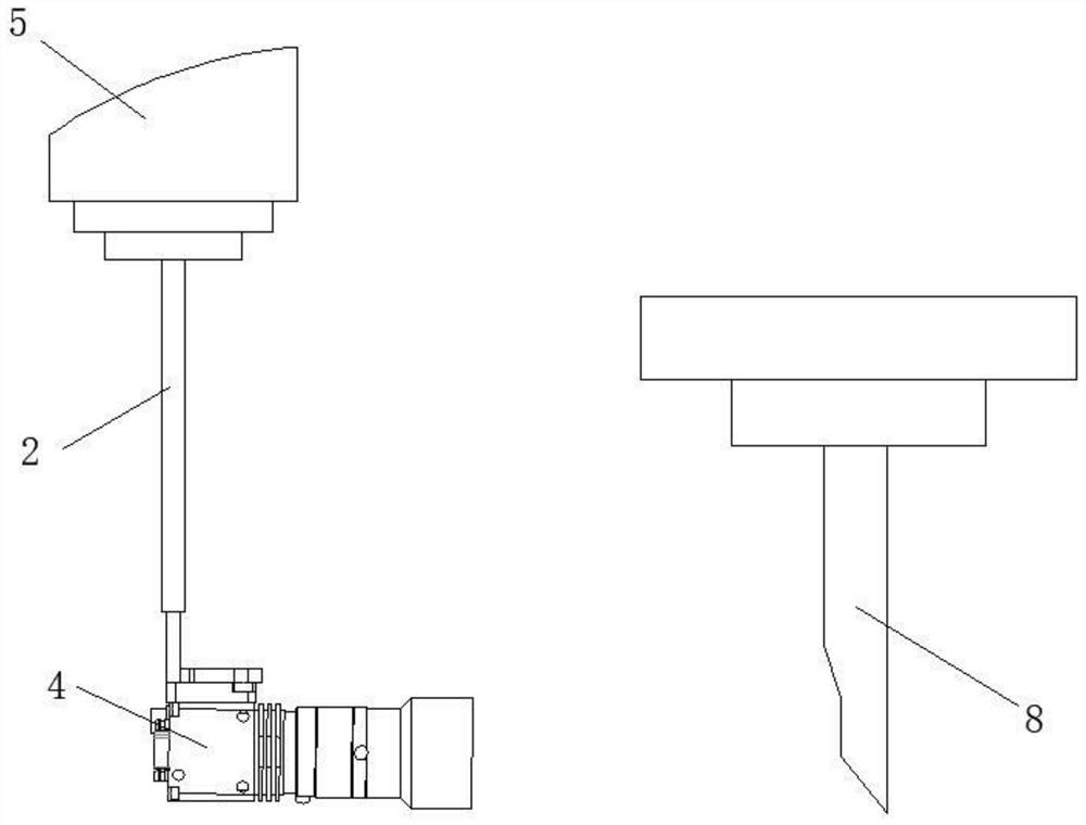 Real-time cutter detection device for machining center and detection method thereof