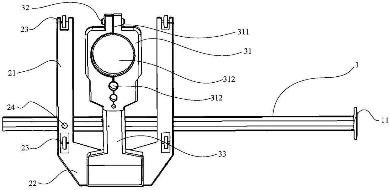 Clamping device for line drawing and grinding tools